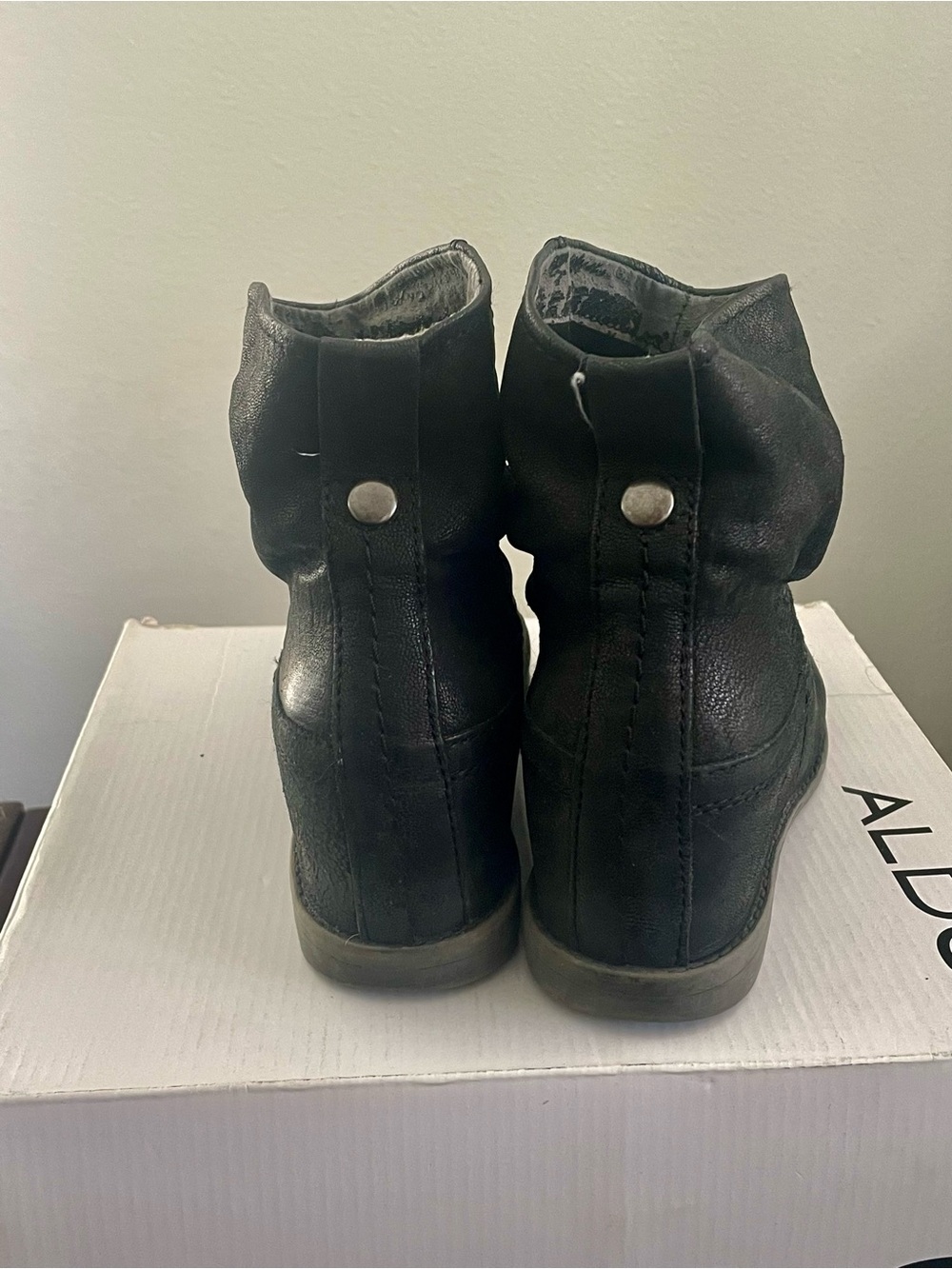 ALDO Black Slouch Ankle Booties - Picture 4 of 4